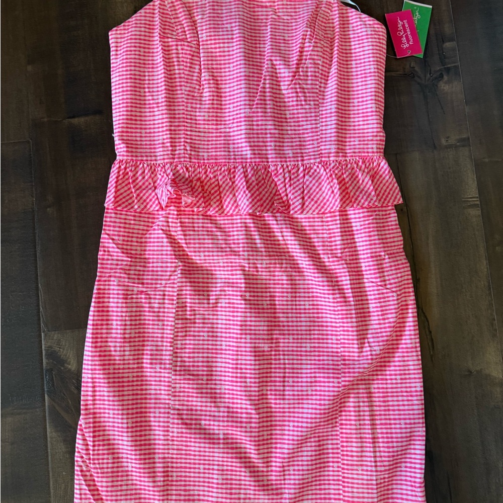 Lowe dress fiesta pink pretty gingham